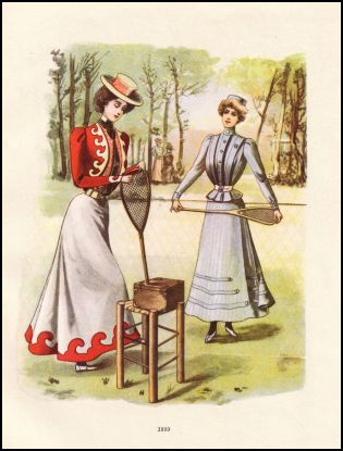 Long Skirt Fashion on This Fashion Plate Is Dated 1895 And Was Typical  Sporty  Dress For