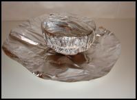 Xmas Pudding preparation for covering the basin ready for cooking - Tie the foil and paper securely with double string. Make a string handle. 