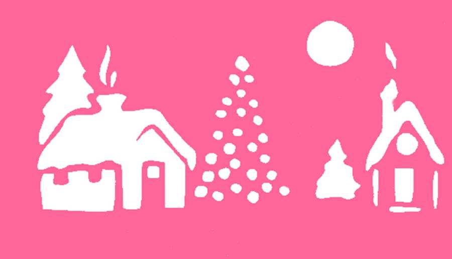 25 новогодних трафаретов