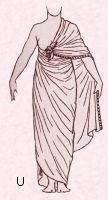 Egyptian draped shawl costume 1600 B.C. Free pattern