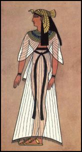 Egyptian Queen Wearing Shawl Cape