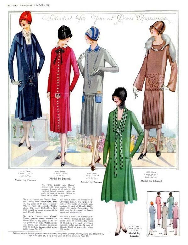 McCalls August 1925 Fashion History Magazine Images - Fashion History ...