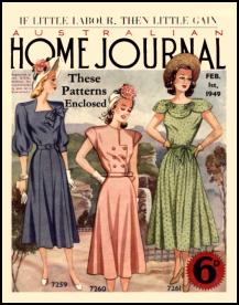 Late 1940s Dressmaking The Australian Ladies Home Journal 1949