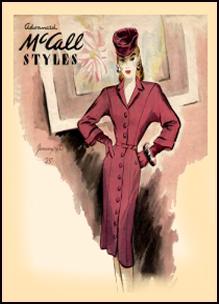 1945-1950 McCall Magazine Dressmaking Pattern Design Covers 1945