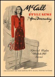 1945-1950 McCall Magazine Dressmaking Pattern Design Covers 1945