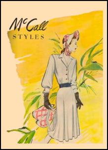 1945-1950 McCall and Butterick Magazine Dressmaking Pattern Design Covers 1947