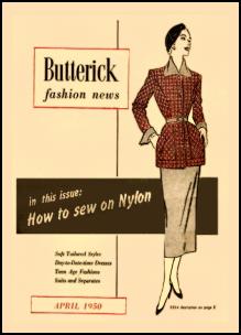 1945-1950 Butterick Magazine Dressmaking Pattern Design Covers 1950