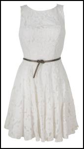 Womens White Lace Prom Dress.