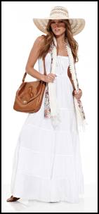 White Strappy Tiered Maxi Dress - Summer 2011 Fashion.