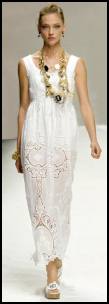 Summer White Dresses With Cutwork Lace Insert Trims
