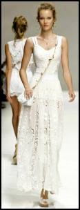 Dolce&Gabbana White Lace Maxi Dress.