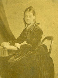 An old Mid Victorian photograph of Charlotte Emma Pitman.
