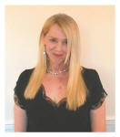 6 - Pauline Weston Thomas in 18" clip in human hair extensions after trimming and styling.