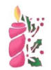 Coloured candle stencil