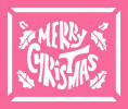 Merry Christmas lettering stencil