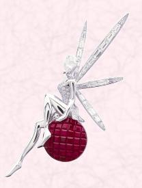  Caresse d’Eole fairy clip is the Van Cleef & Arpels interpretation of the world of fairies from A Midsummer Night’s Dream. 