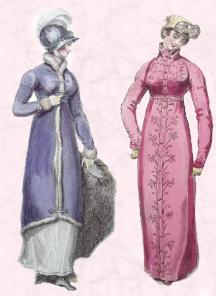 1812 - Regency Pelisse Coats - Walking Dress.