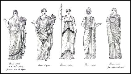 ancient roman women's dress