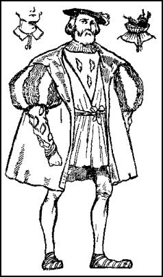 Colouring Drawing - Man's Clothes - Tudor Times