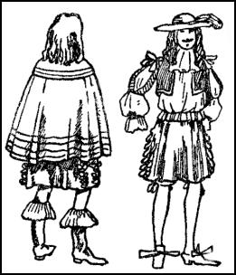 1660 - Men Feather Hats, Shoes & Cloaks