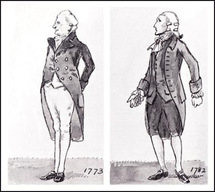 MEN'S COAT DRAWINGS 1773-1782.