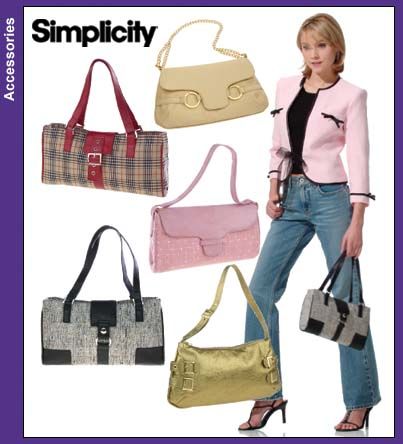 Simplicity pattern 2274: Bags Clutch, overnight bag and