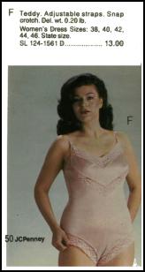  Teddy Lingerie des années 1980 - Modèle Grande Taille 1982 