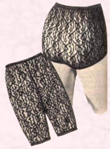 1960-as évek téli melegítői-Nylon csipke hosszú Johns, Petti nadrág